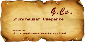 Grundhauser Cseperke névjegykártya